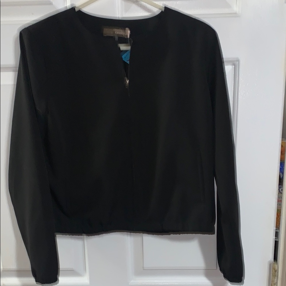 🌺 CROSBY Black Long Sleeve Zip Up Jacket NWT L